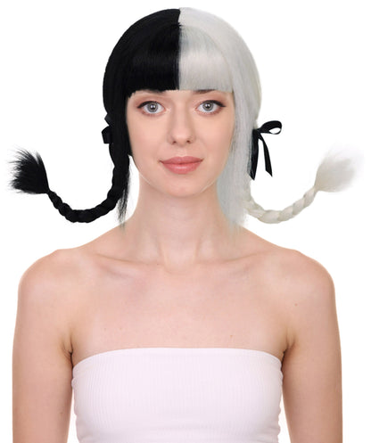 Singer Womens Ponytail Wig | White & Grey Celebrity Wig | Premium Breathable Capless Cap
