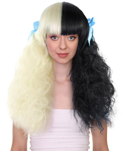 Multiple color option Wig / Blue Ribbons | Premium Breathable Capless Cap