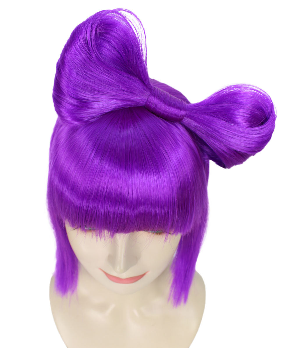 Neon Purple Butterfly Womens Wig | Party Ready Fancy Halloween Wig | Premium Breathable Capless Cap