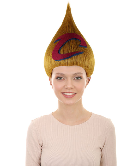 Unisex Pointy Troll Yellow Wig | Perfect for Halloween | Flame-retardant Synthetic Fiber