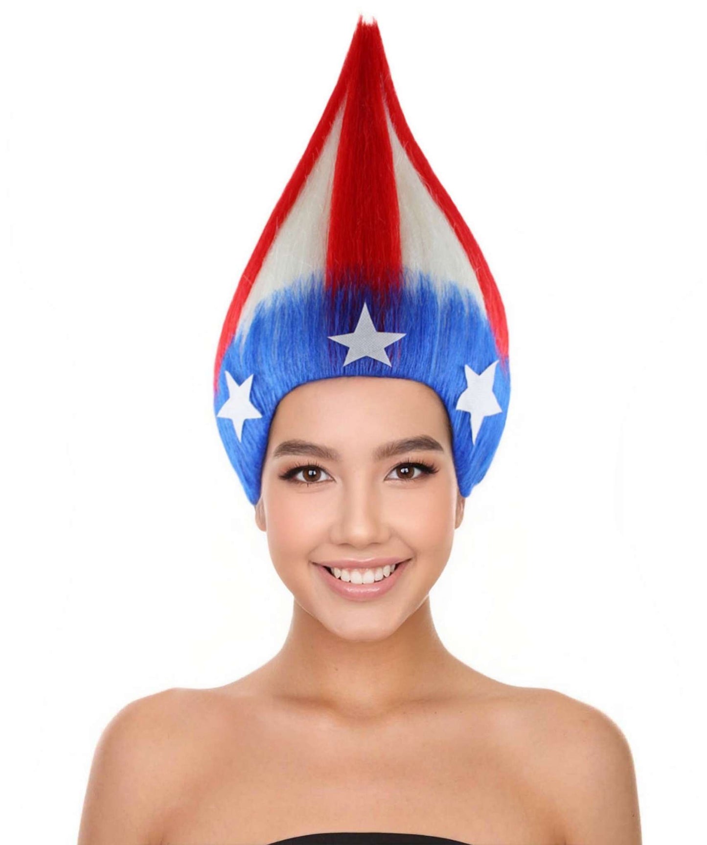 Fun Troll Wigs| Multiple Snake and Flag Options | Premium Breathable Capless Cap