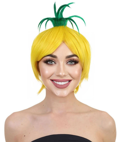 Pineapple Wig | Women's Yellow Wig | Premium Breathable Capless Cap