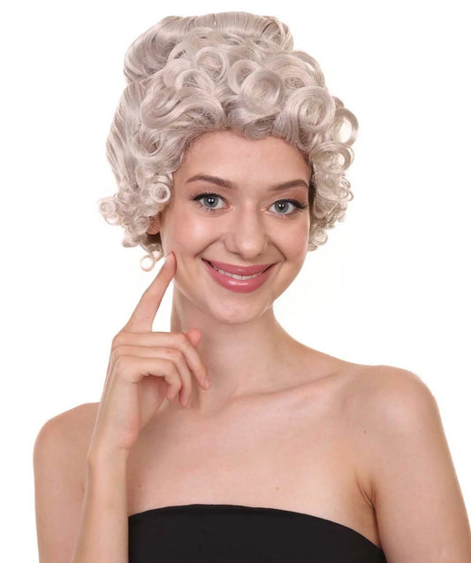 Mrs. Claus Women's Wig | TV/Movie Short Blonde Halloween Wigs | Premium Breathable Capless Cap