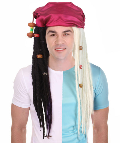 Buccaneer Braided Mens Wig | Fancy Halloween Wig | Premium Breathable Capless Cap