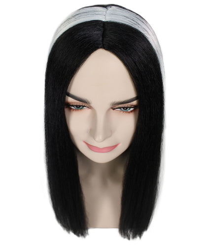 Medium Vampires Women's Wig | Thick Black & White | Premium Breathable Capless Cap