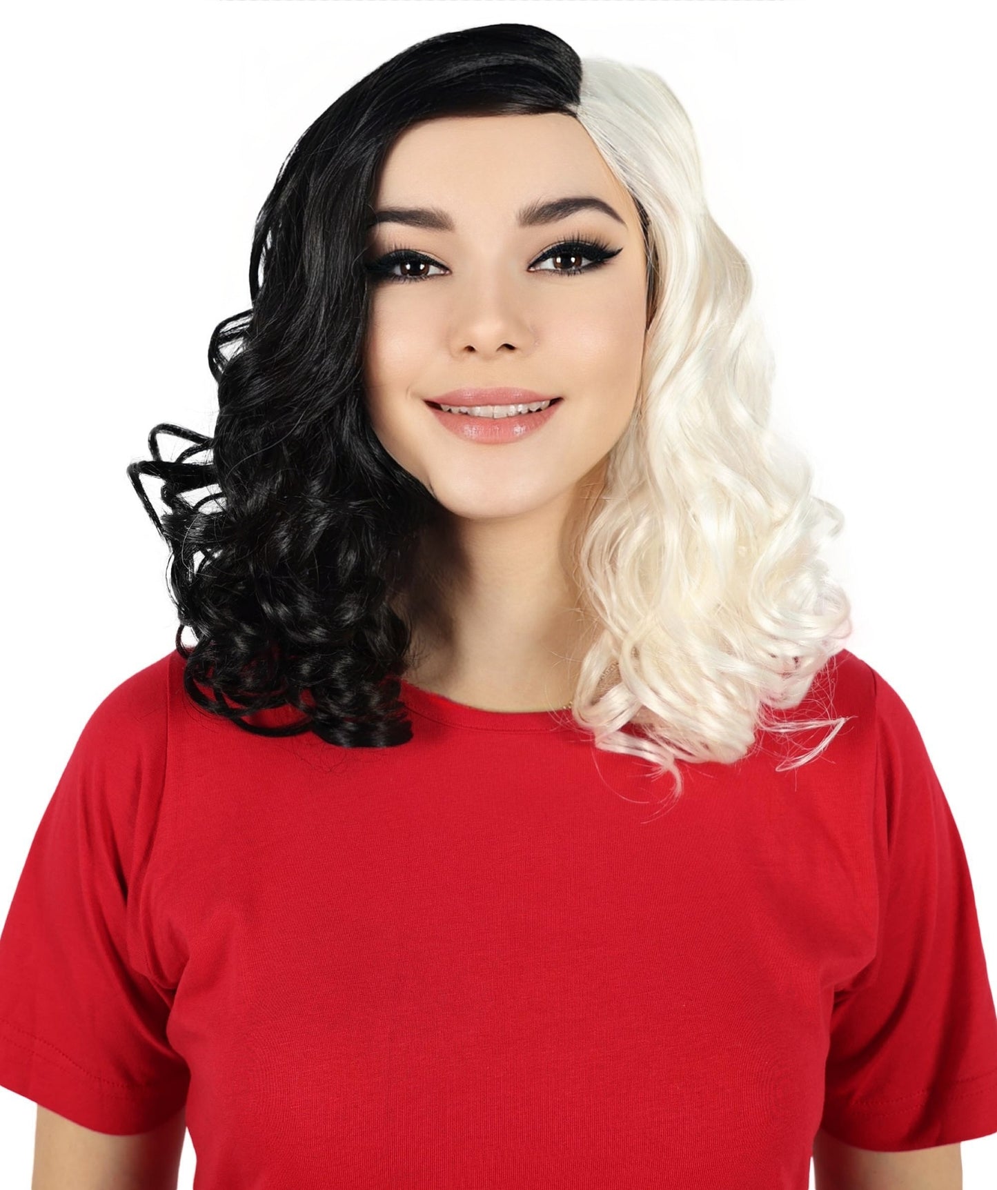 Women's Monster Animated Blue Wig , Gold Sky Blue Fancy Halloween Wig , Premium Breathable Capless Cap