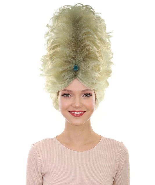 Women's Long Blonde Queeny Wig | Perfect for Halloween | Flame-retardant Synthetic Fiber