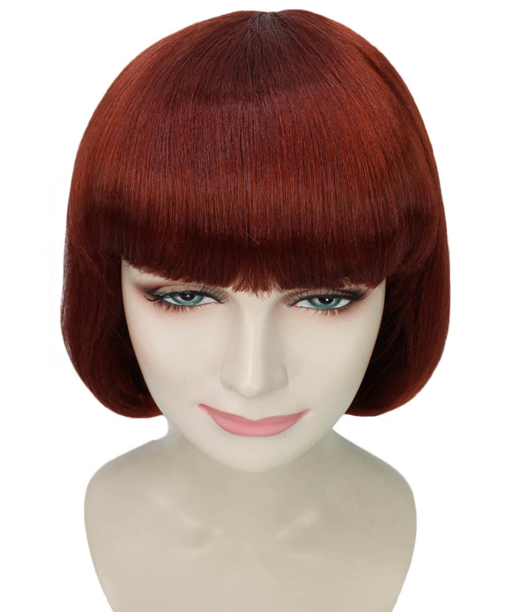 Women's Bob Wig | Brown Short Halloween Wig | Standard Cap