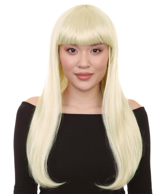 Women's Long Bob Wig, Blonde | Premium Breathable Capless Cap