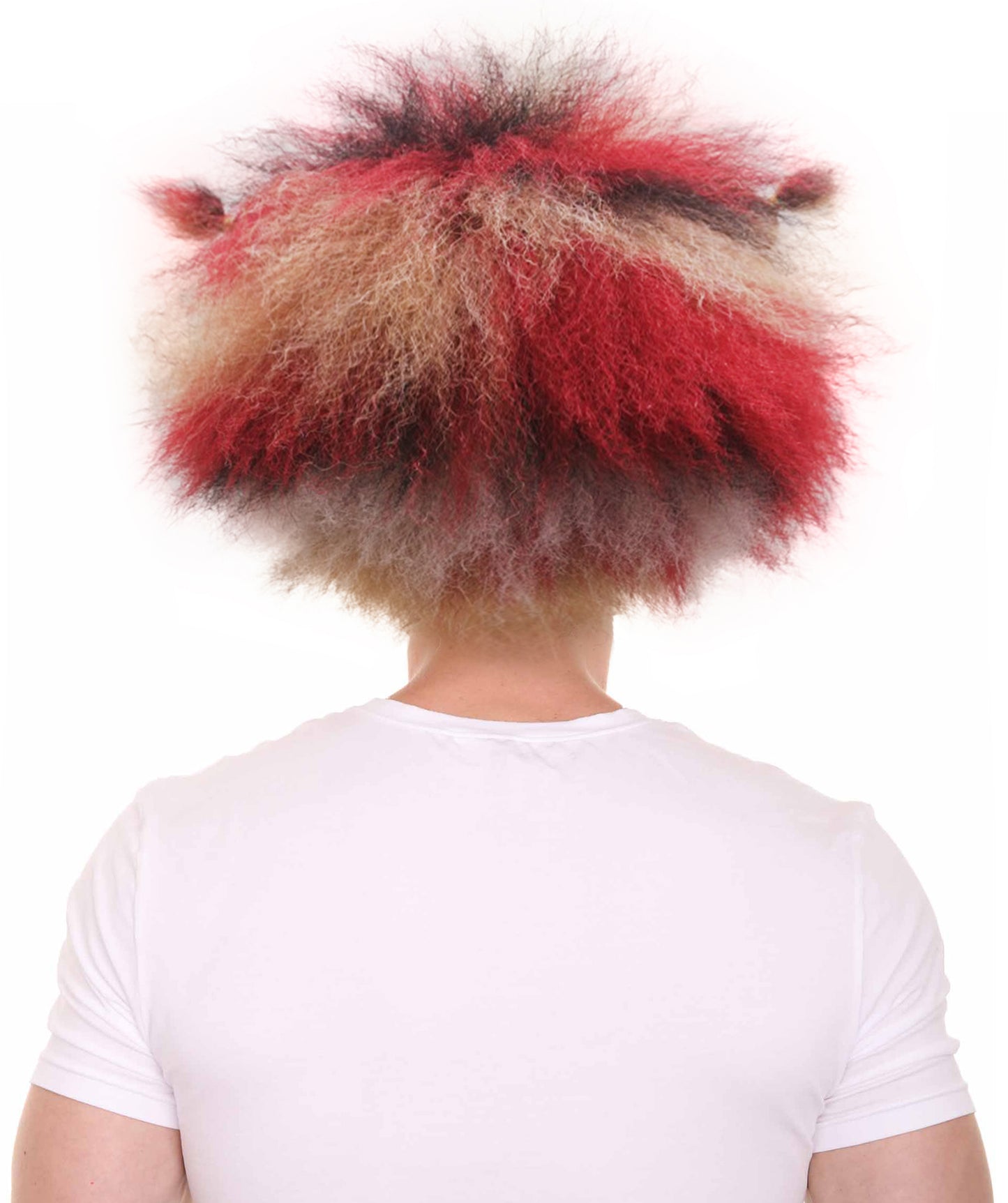 Musical Tri-Color Unisex Wig | Super Size Furry Animal Character Cosplay Halloween Wig | Premium Breathable Capless Cap