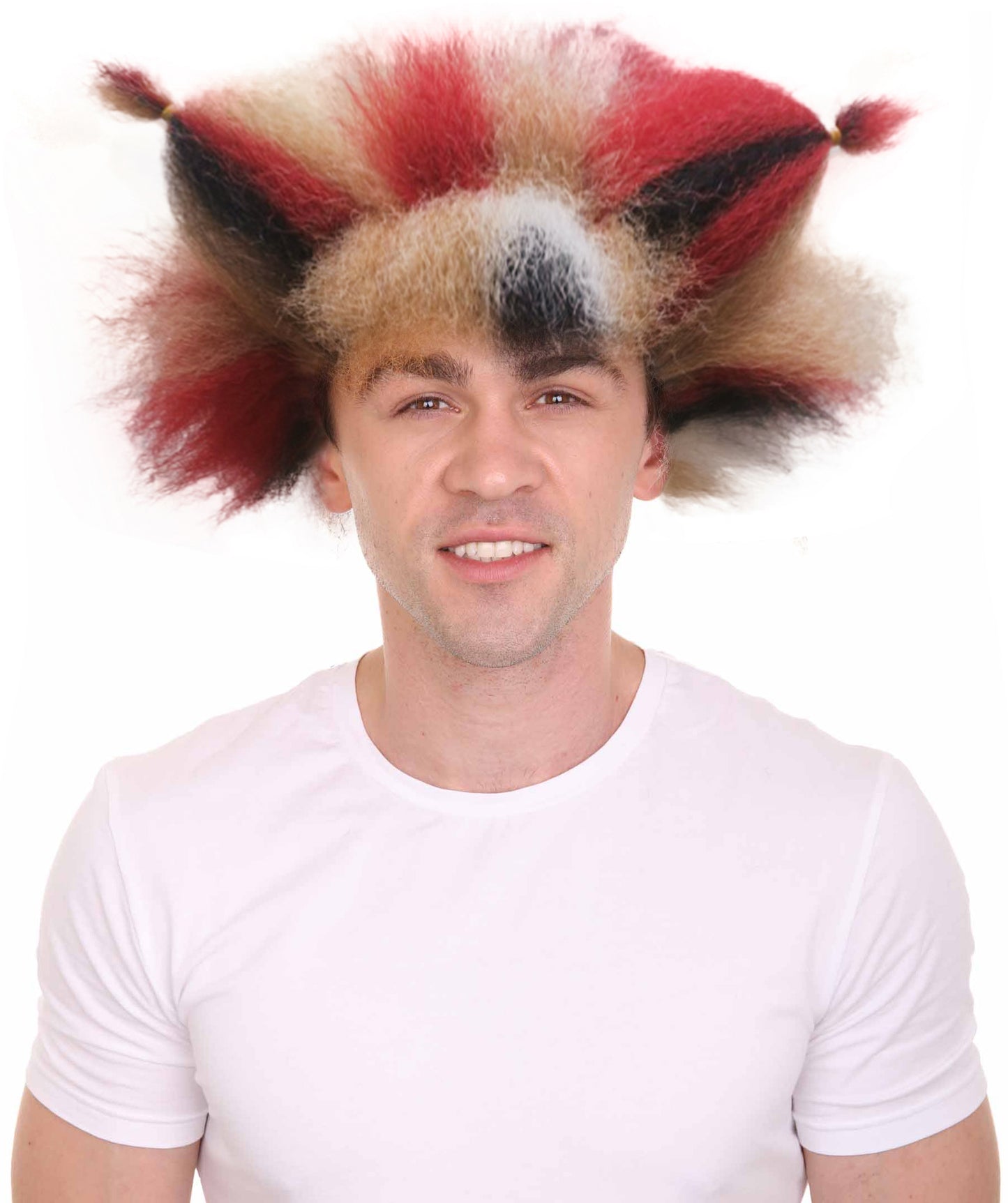 Musical Tri-Color Unisex Wig | Super Size Furry Animal Character Cosplay Halloween Wig | Premium Breathable Capless Cap