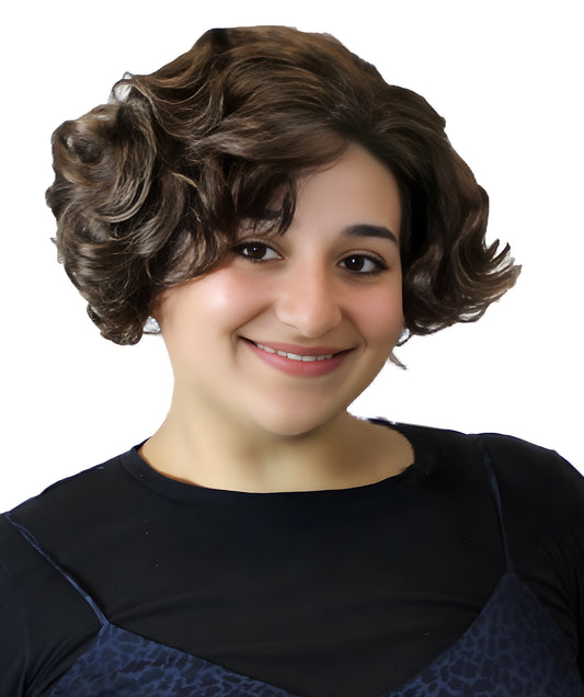 Women's Mary Nanny Wig | Dark Brown Short Cartoon Wig | Premium Breathable Capless Cap