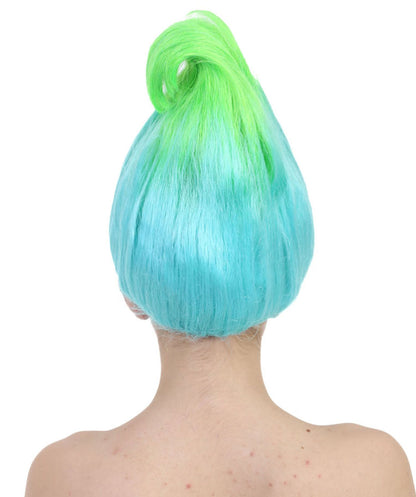 Bluish Green Troll Wigs | Trolls Wig | Premium Breathable Capless Cap