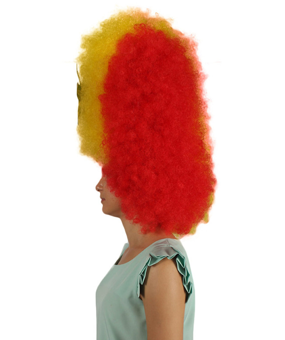 HPO Patriote Flag Sports Party Jumbo Multicolor Afro Wig IFlame-retardant Synthetic Fiber