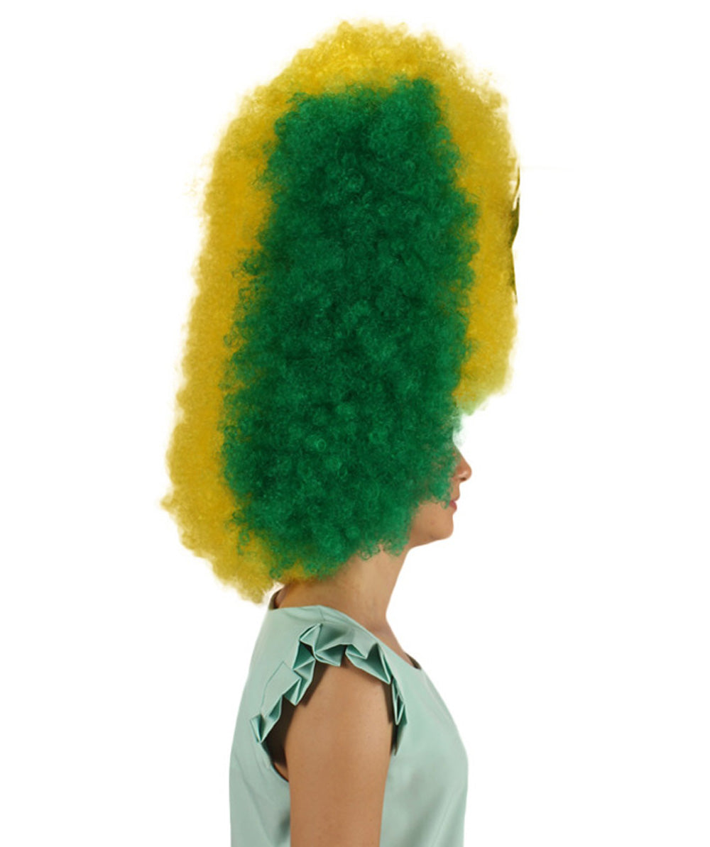 HPO Patriote Flag Sports Party Jumbo Multicolor Afro Wig IFlame-retardant Synthetic Fiber