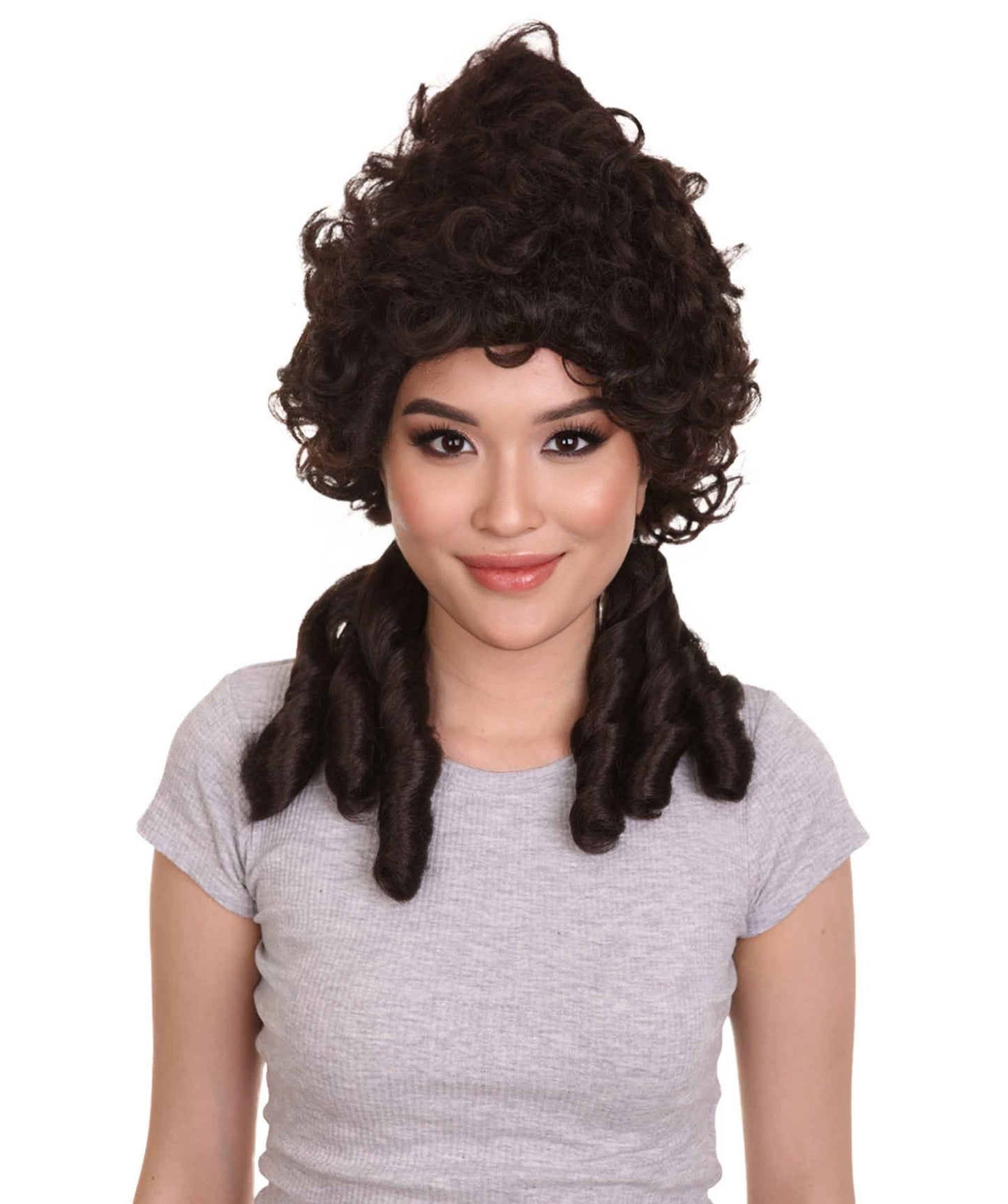 Womens 18th Century Colonial Lady Wig | Dark Brown Historical Wigs