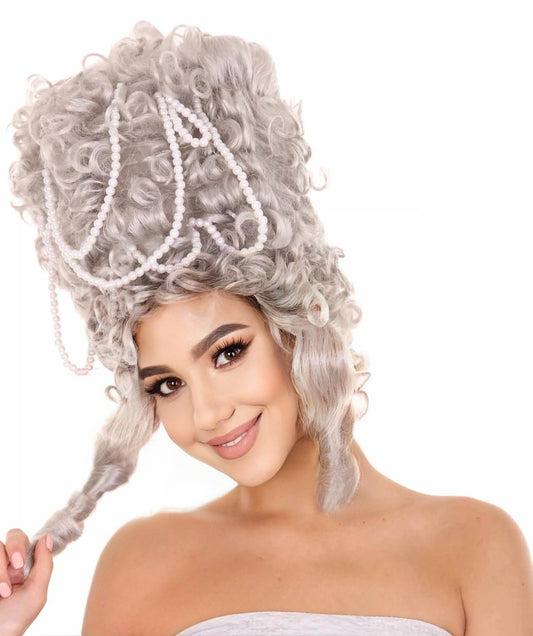 Women Baroque Marie Antoinette Grey Womens Wig | Grey Colors Historical Wigs.