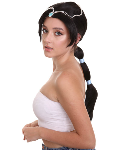 Womens Princess  Braided Wig | Black TV/Movie Wigs | Premium Breathable Capless Cap