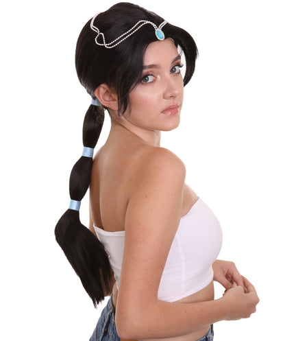 Womens Princess  Braided Wig | Black TV/Movie Wigs | Premium Breathable Capless Cap