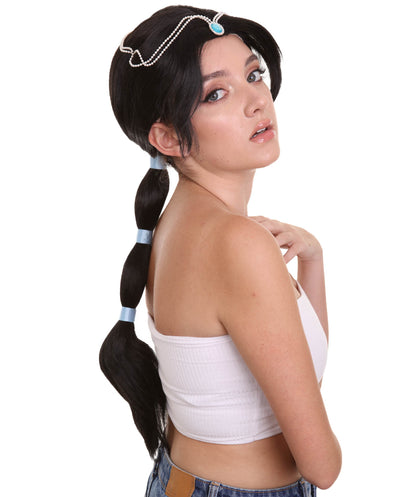 Womens Princess  Braided Wig | Black TV/Movie Wigs | Premium Breathable Capless Cap