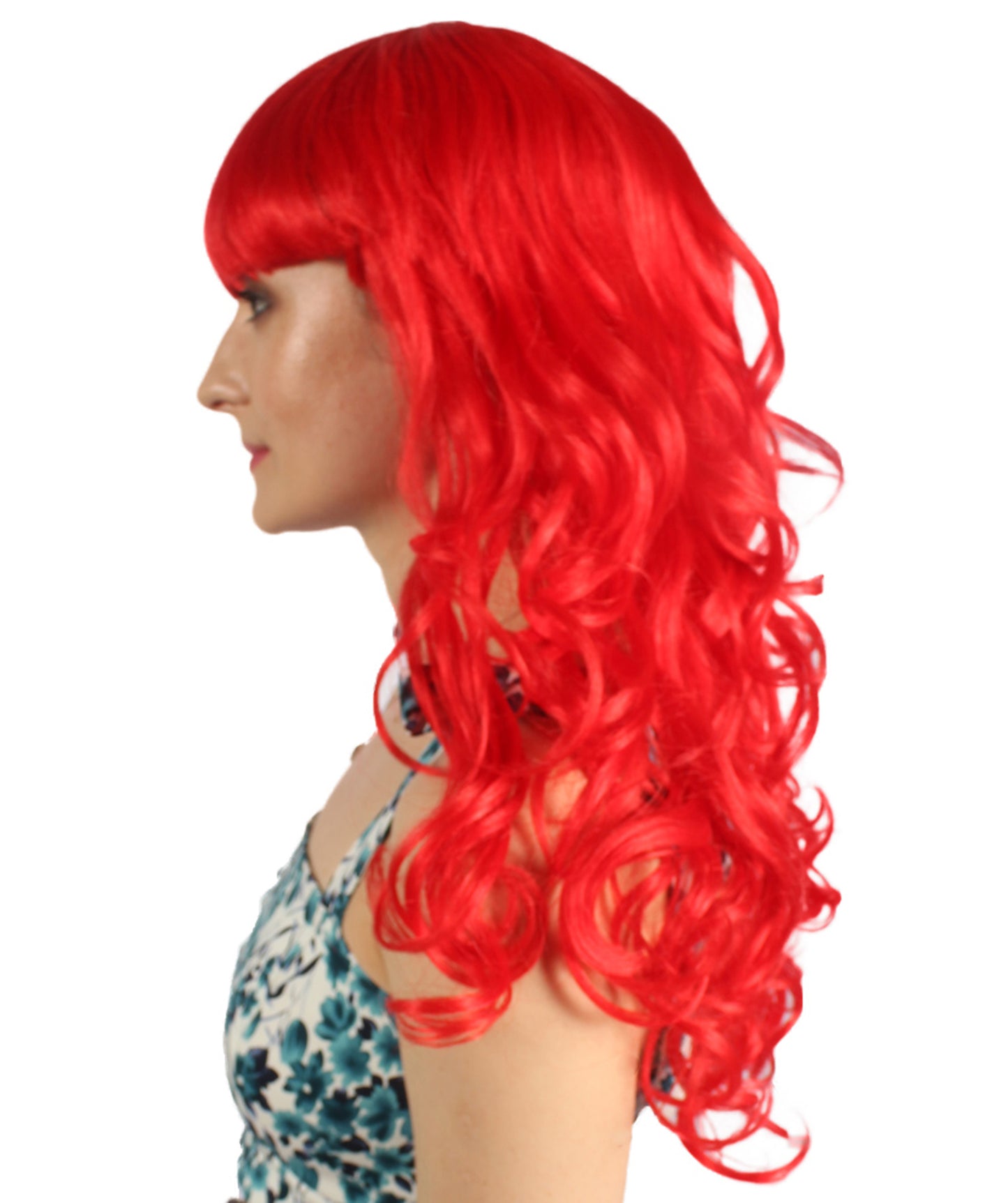 HPO Women's Wig for Fancy Anti-Hero Girl | Long Curly Party Ready Fancy Halloween Wigs | Premium Breathable Capless Cap