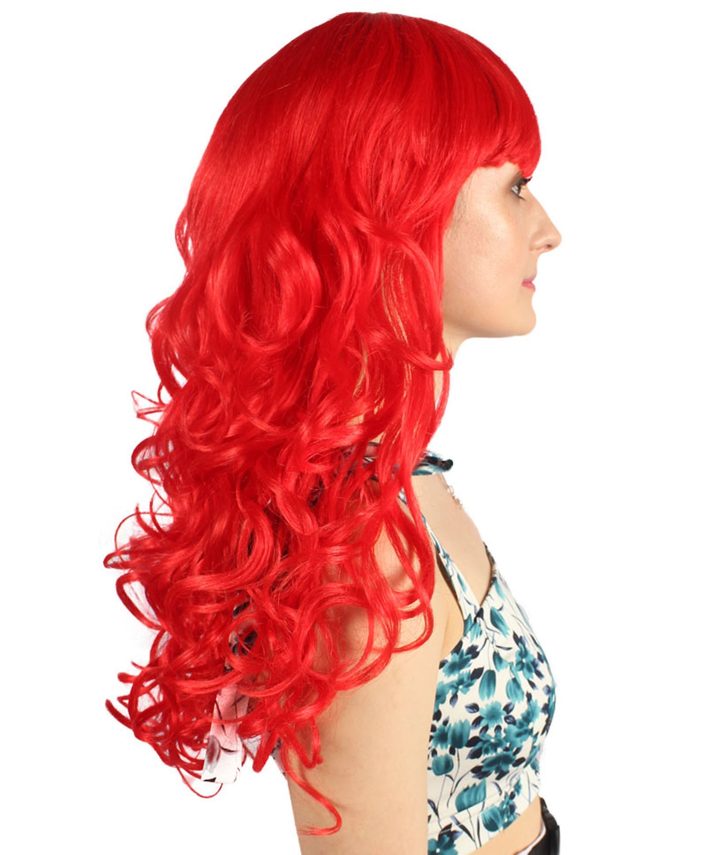 HPO Women's Wig for Fancy Anti-Hero Girl | Long Curly Party Ready Fancy Halloween Wigs | Premium Breathable Capless Cap