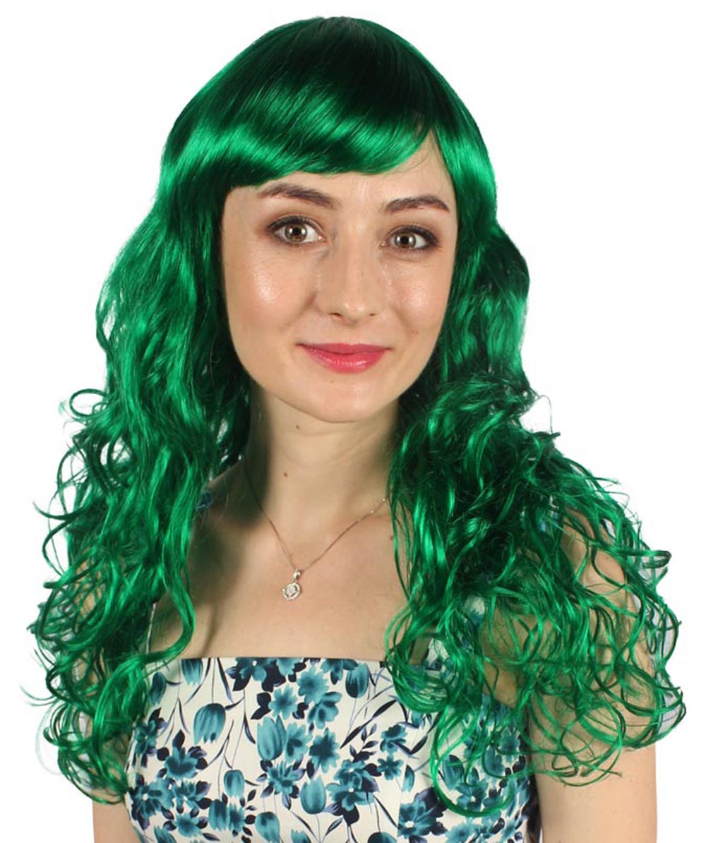 HPO Women's Wig for Fancy Anti-Hero Girl | Long Curly Party Ready Fancy Halloween Wigs | Premium Breathable Capless Cap