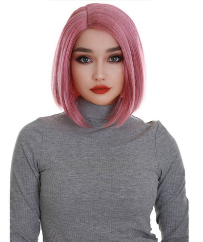 Introverted Bob | Women's Rose Multiple Color Straight Shoulder Length Trendy Introverted Bob Wig