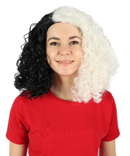 Women's Dark Brown Color Curly Shoulder Length Trendy Roseanna Actress Wig