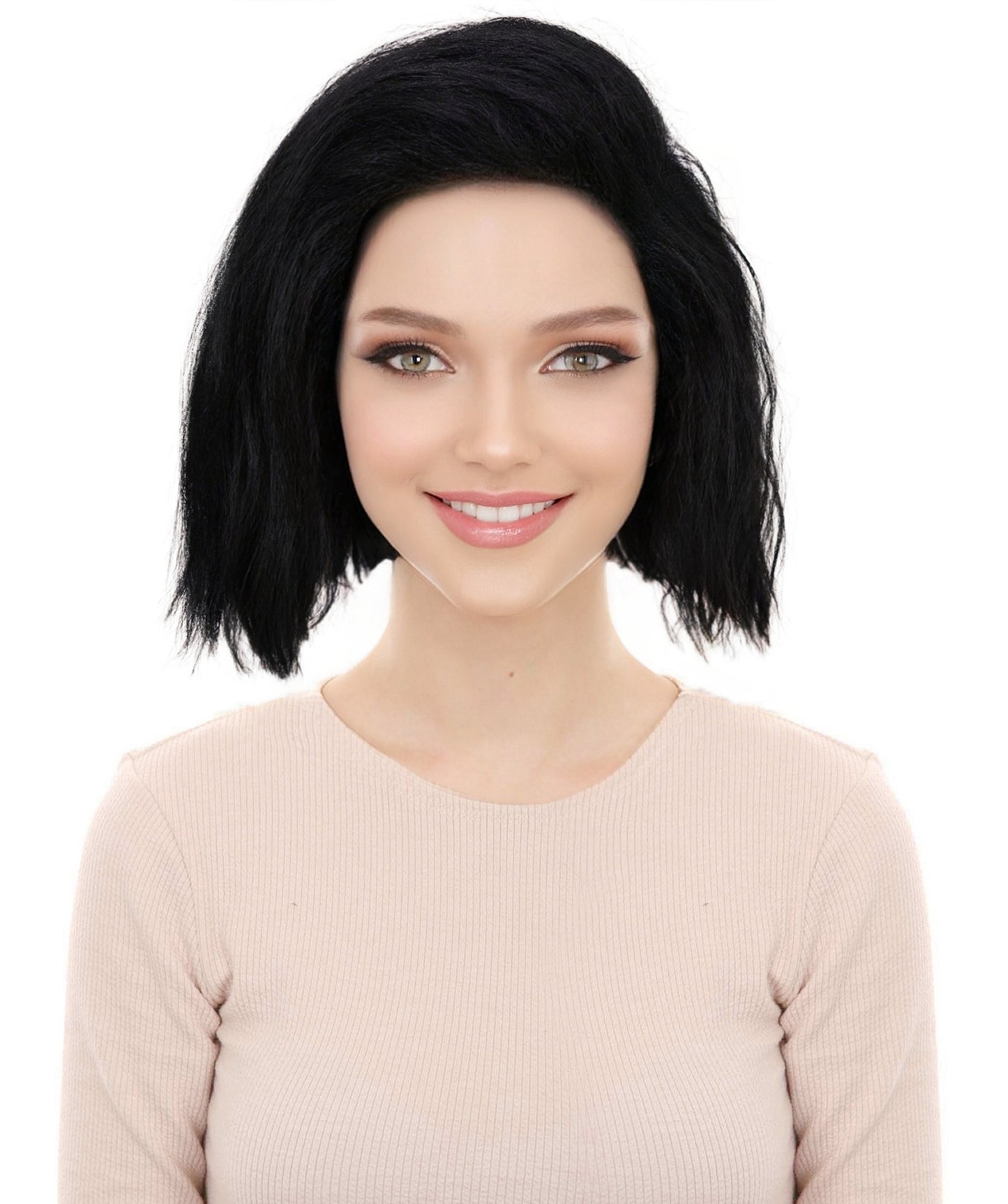 Adult Women's 10" Inch Short Length Halloween Cosplay Ombre Pop Star Fireworks Costume Wig, Synthetic Soft Fiber Hair | Multicolor Options | HPO