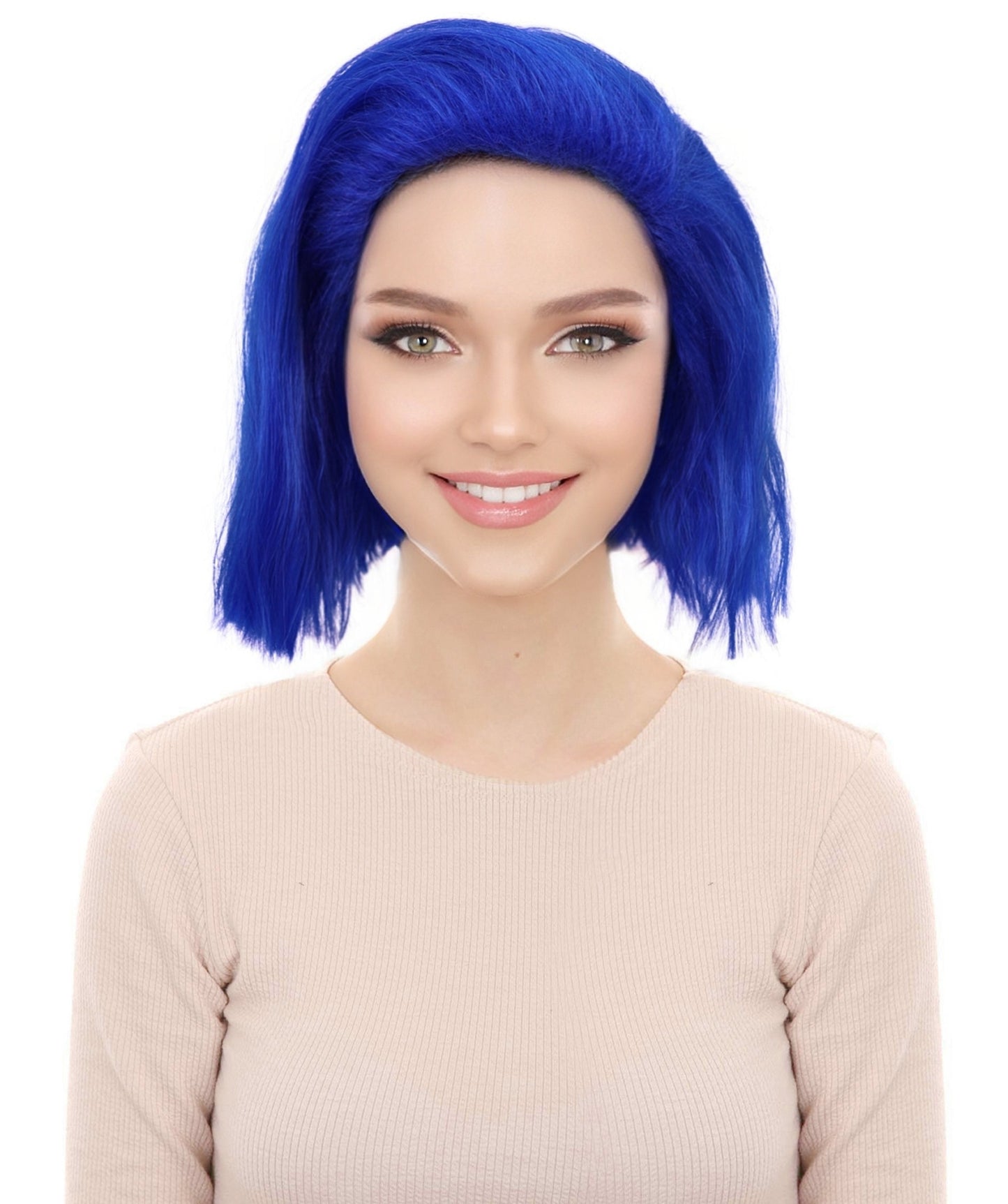 Adult Women's 10" Inch Short Length Halloween Cosplay Ombre Pop Star Fireworks Costume Wig, Synthetic Soft Fiber Hair | Multicolor Options | HPO