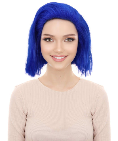 Adult Women's 10" Inch Short Length Halloween Cosplay Ombre Pop Star Fireworks Costume Wig, Synthetic Soft Fiber Hair | Multicolor Options | HPO