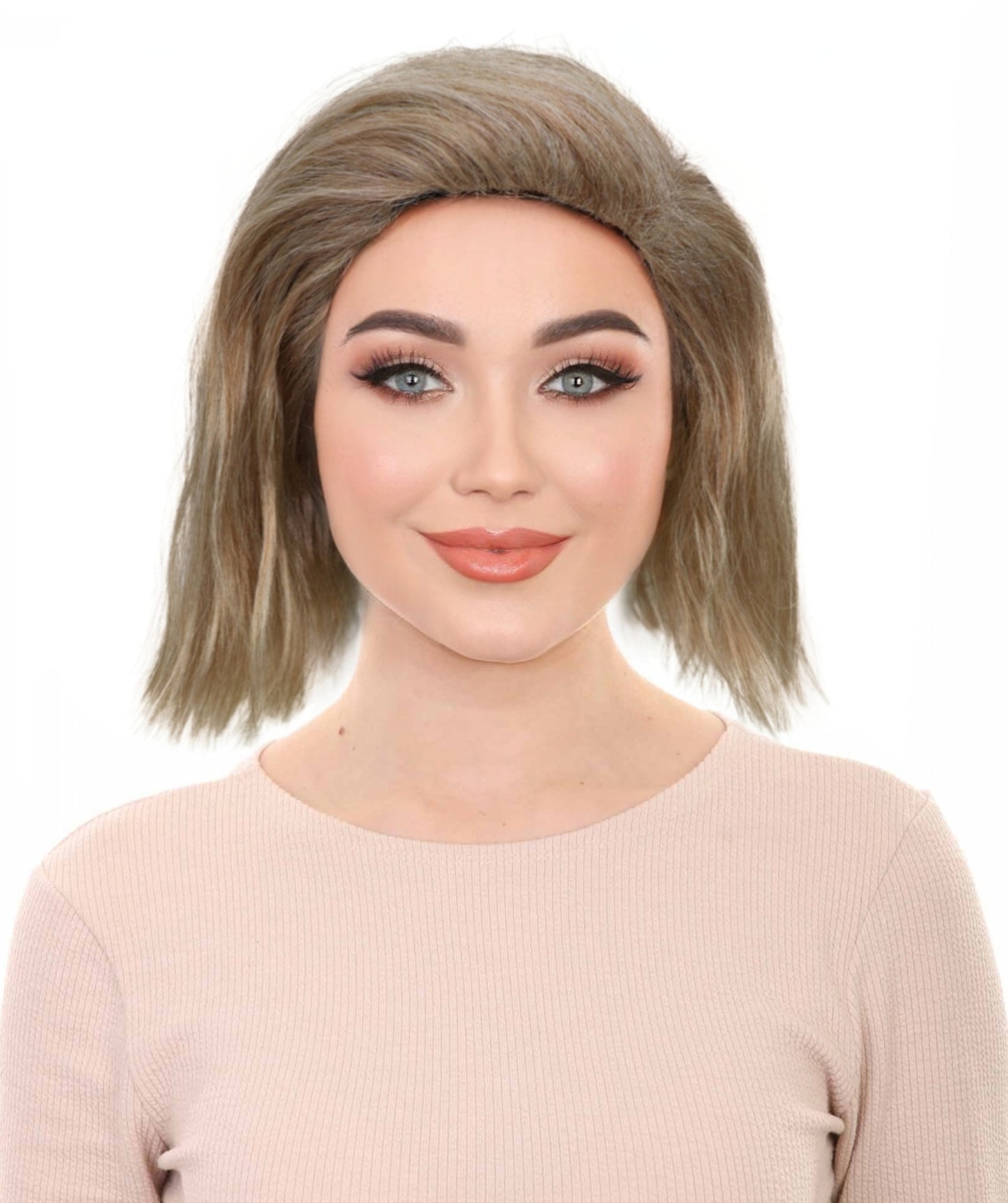 Adult Women's 10" Inch Short Length Halloween Cosplay Ombre Pop Star Fireworks Costume Wig, Synthetic Soft Fiber Hair | Multicolor Options | HPO