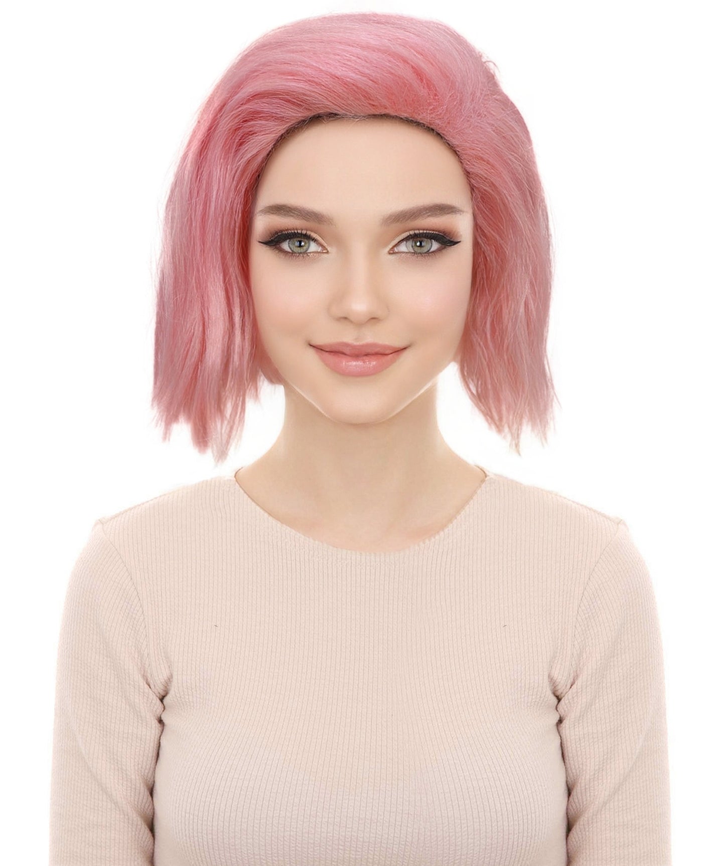 Adult Women's 10" Inch Short Length Halloween Cosplay Ombre Pop Star Fireworks Costume Wig, Synthetic Soft Fiber Hair | Multicolor Options | HPO