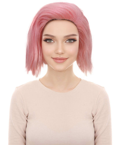 Adult Women's 10" Inch Short Length Halloween Cosplay Ombre Pop Star Fireworks Costume Wig, Synthetic Soft Fiber Hair | Multicolor Options | HPO