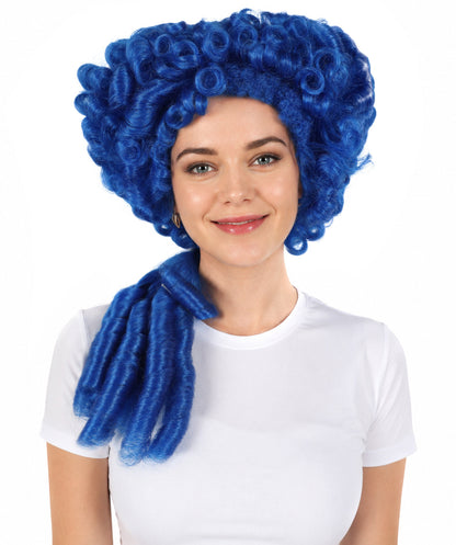 HPO Women's Colonial hairstyle Curly Multiple color Wig I  Premium Breathable Capless Cap Design I  Multiple Color Options I Flame-retardant Synthetic Fiber