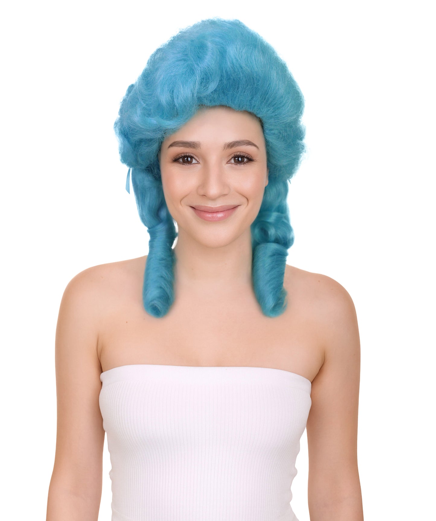 HPO Women’s Classic Elly May Clamped Multiple Wig With Two Blue Hair Ribbons