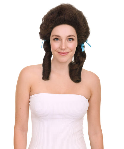 HPO Women’s Classic Elly May Clamped Multiple Wig With Two Blue Hair Ribbons