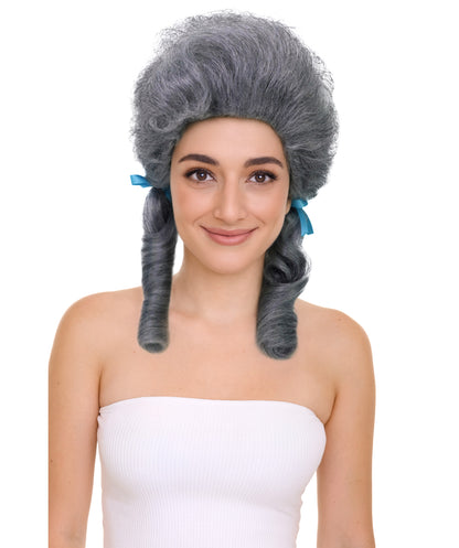 HPO Women’s Classic Elly May Clamped Multiple Wig With Two Blue Hair Ribbons
