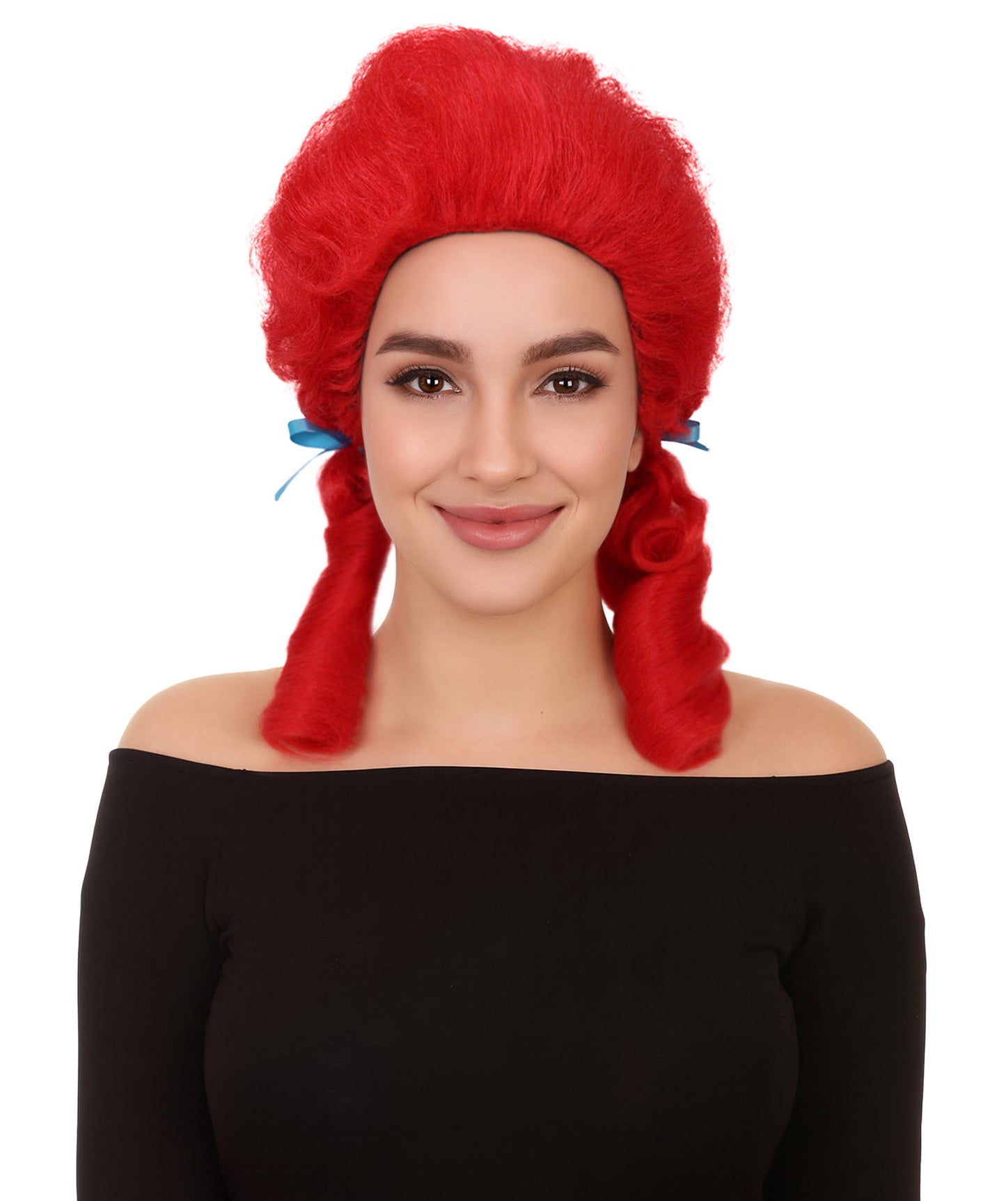 HPO Women’s Classic Elly May Clamped Multiple Wig With Two Blue Hair Ribbons