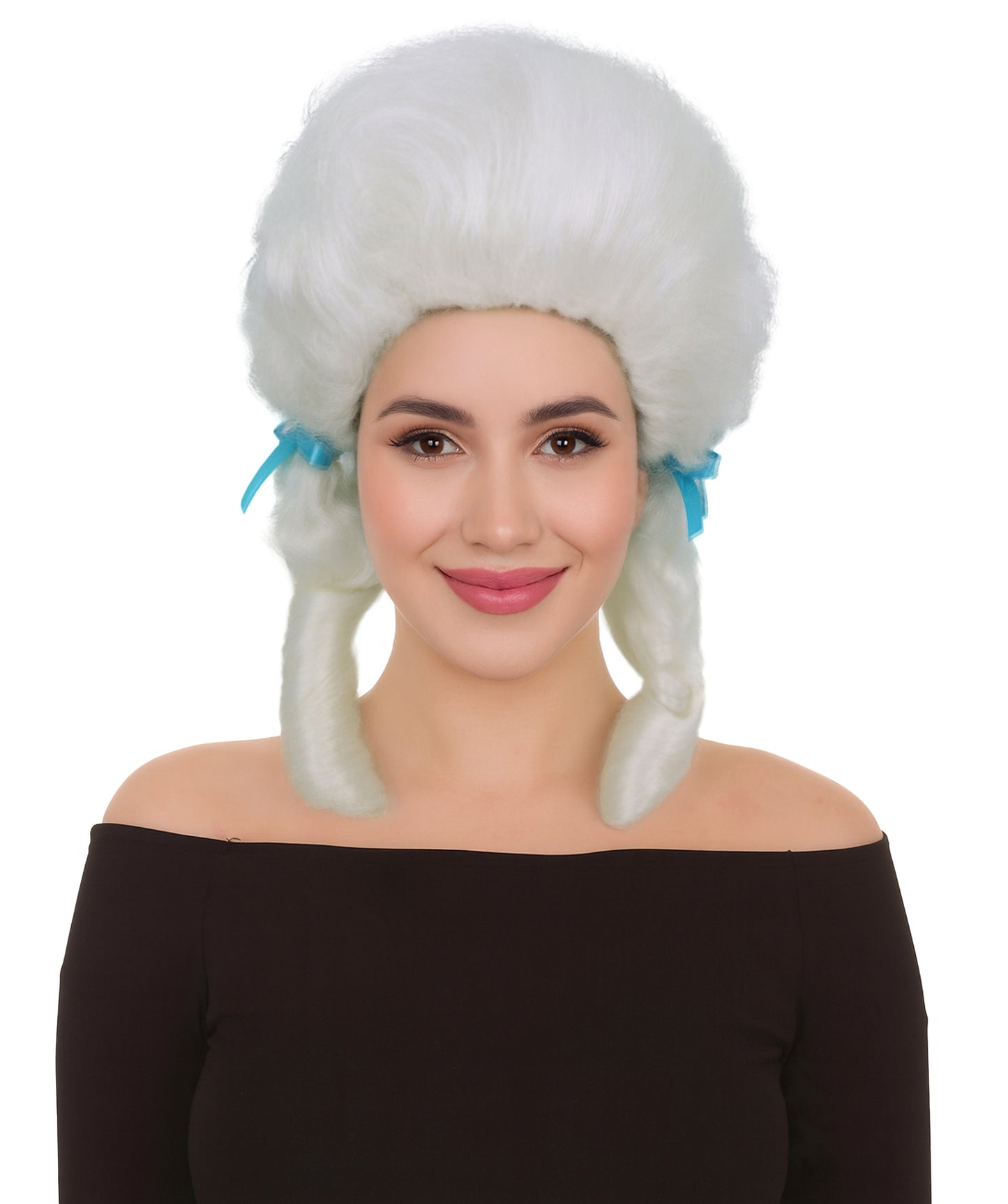 HPO Women’s Classic Elly May Clamped Multiple Wig With Two Blue Hair Ribbons