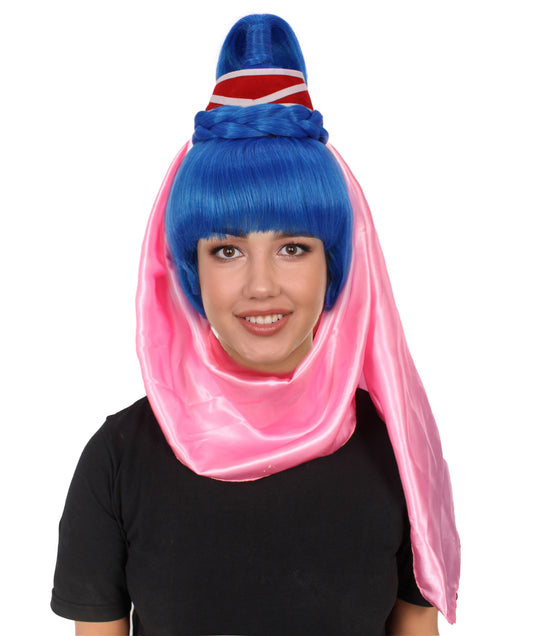 Blue  Women’s 60s American Sitcom Blonde Genie Wig