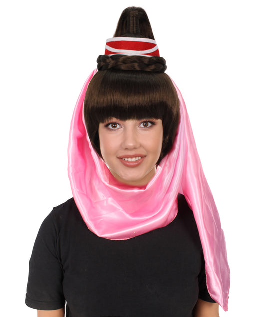 Brown Women’s 60s American Sitcom Blonde Genie Wig