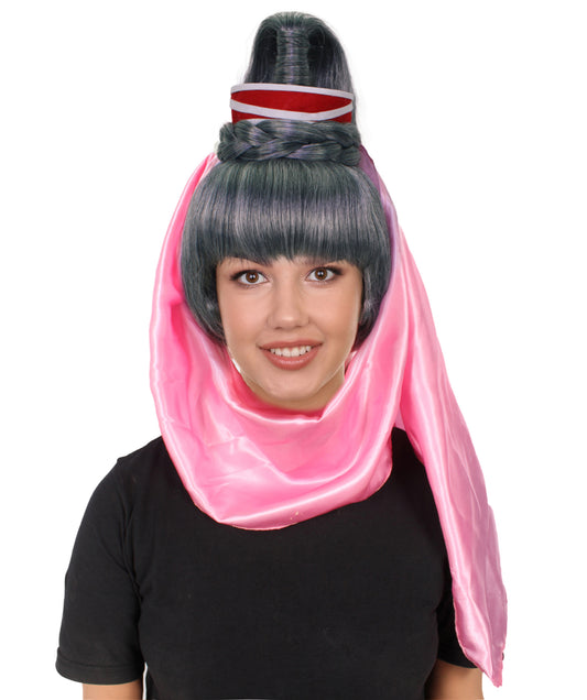 Grey Women’s 60s American Sitcom Blonde Genie Wig