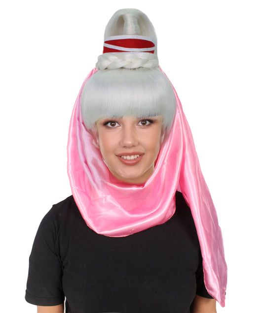 White Women’s 60s American Sitcom Blonde Genie Wig