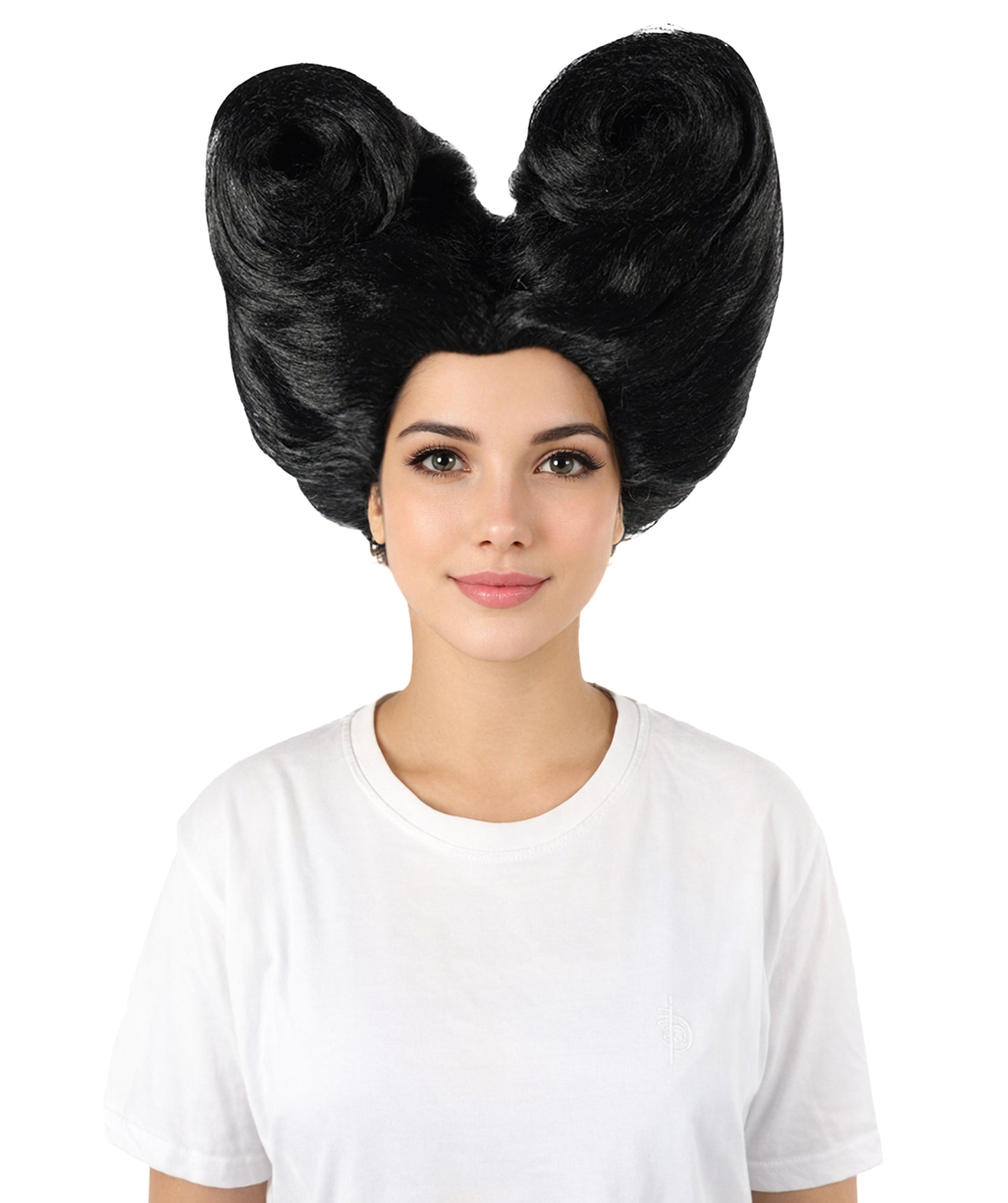 Women’s Supermodel Horn-shaped White Hair Updo Full Wig I Perfect for Halloween I Flame-retardant Synthetic Fiber
