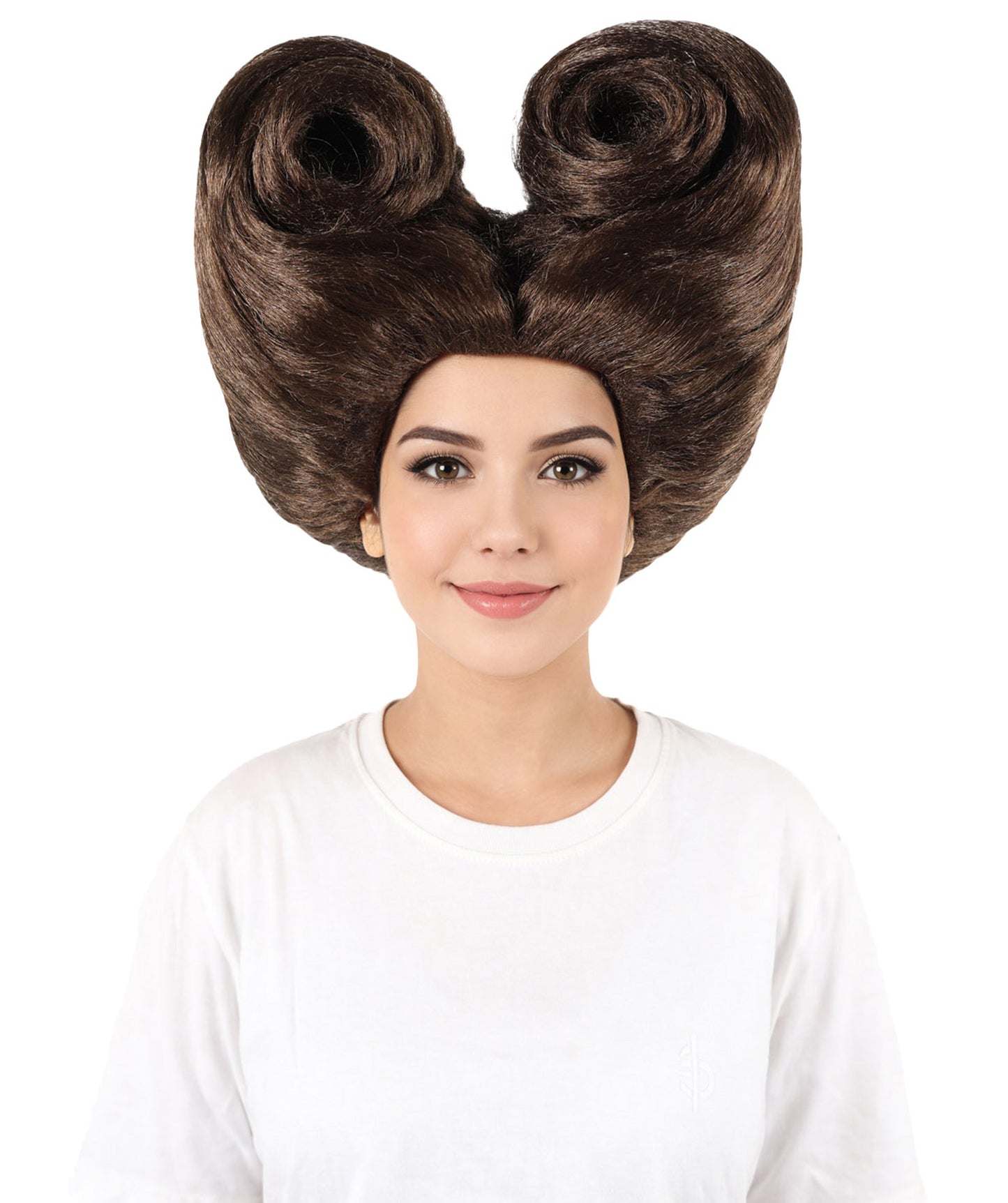 Women’s Supermodel Horn-shaped White Hair Updo Full Wig I Perfect for Halloween I Flame-retardant Synthetic Fiber