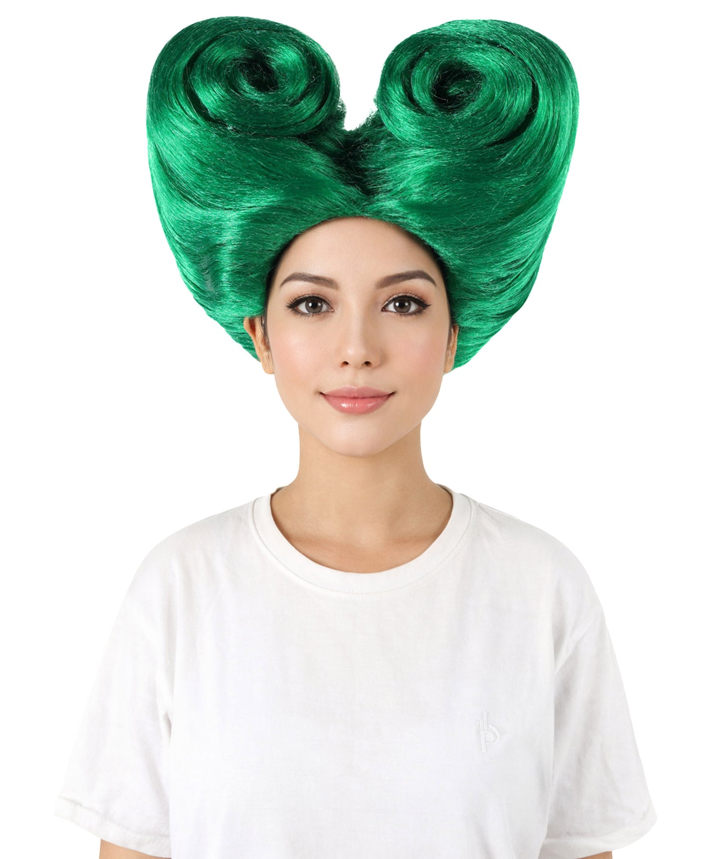 Women’s Supermodel Horn-shaped White Hair Updo Full Wig I Perfect for Halloween I Flame-retardant Synthetic Fiber