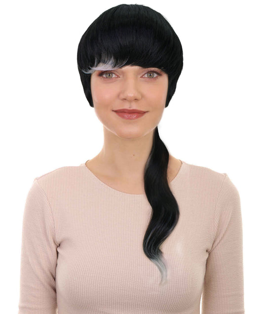 Rat Tail Black synthetic Hair Wig