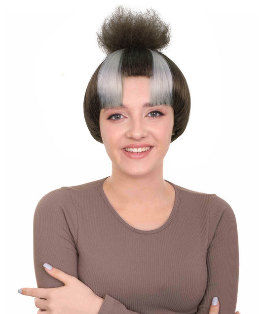 Adult Women's Black and White Wig | Perfect for Halloween and | Synthetic Fiber